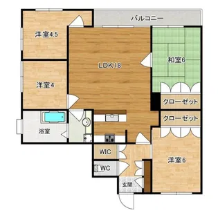 ルミエール市岡【10階】の間取り