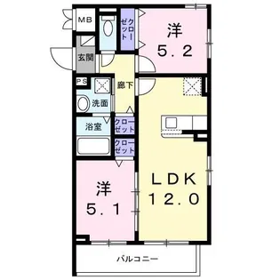 メゾン アイティー ジャック【4階】の間取り