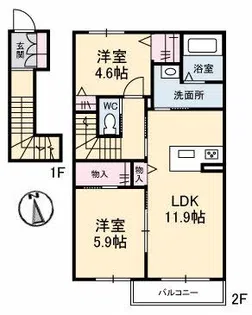 ShaMaison Angerose【2階】の間取り