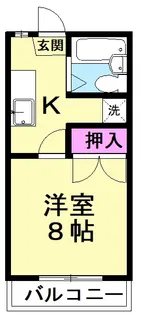 冨久原ハイツB【2階】の間取り
