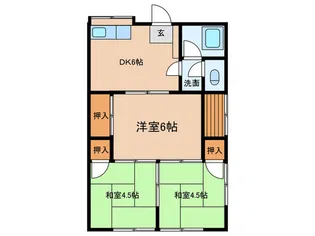 蓑原ハイツ【1階】の間取り