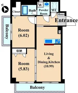 レモンハウスRS【3階】の間取り
