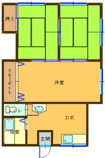 長崎県佐世保市稲荷町【アパート】の間取り
