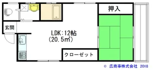 松田ビル 広商事(株)管理物件【3階】の間取り