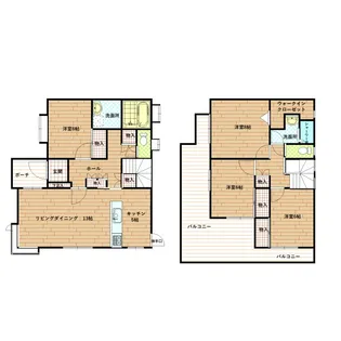神奈川県茅ヶ崎市浜竹4【一戸建】の間取り