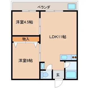 ホープフルハイツ【2階】の間取り