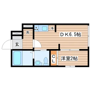 アスコット八幡【1階】の間取り