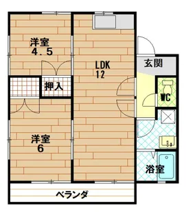 ファミール愛川【2階】の間取り