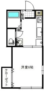 コーポフルール【1階】の間取り