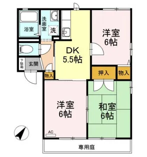 アーバンアヴェニュー C棟【1階】の間取り