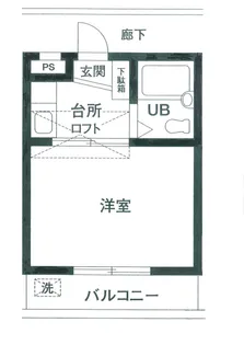 ヴィラ一ノ割弐番館【1階】の間取り