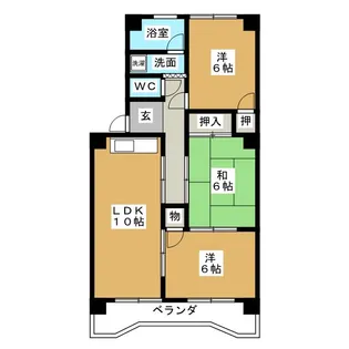 レジデンスオーミ【5階】の間取り