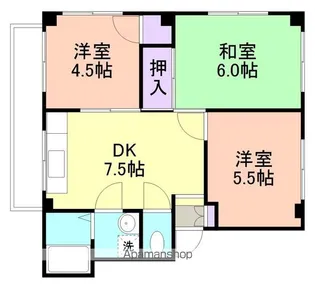 エメラルドハイツI【3階】の間取り