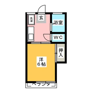 アミューズヨシノB棟【1階】の間取り