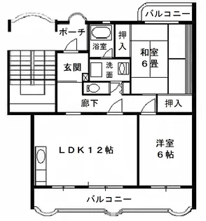 富士見中野マンション【4階】の間取り