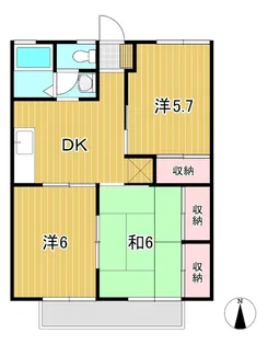 セジュール神長【1階】の間取り