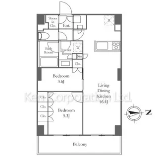 パークアクシス品川天王洲アイル【7階】の間取り