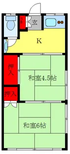 岡本荘【2階】の間取り