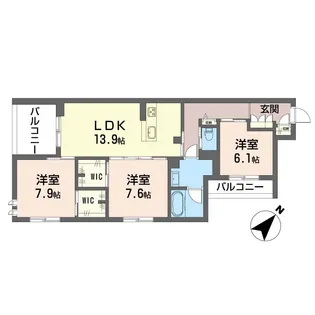 ブリーゼ アイビー【3階】の間取り