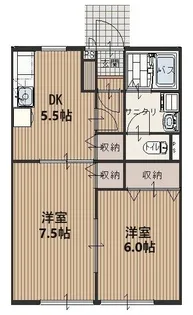 コンフォート柏原B【1階】の間取り