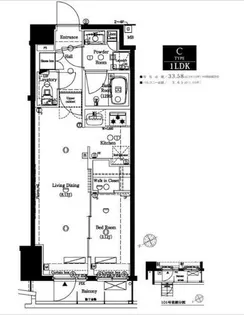 AXAS代々木八幡アジールコート【4階】の間取り