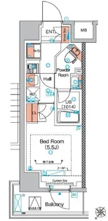 エストゥルース横浜蒔田【6階】の間取り