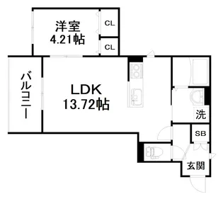 Villa西ノ京【1階】の間取り