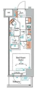 エストゥルース横浜蒔田【6階】の間取り
