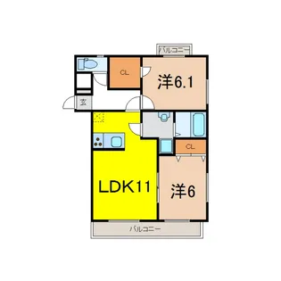 ミラコスタ【3階】の間取り