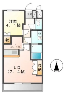 WINGROAD II(ウイングロード)【1階】の間取り