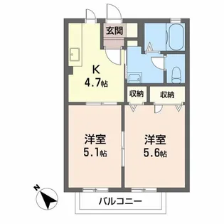 ジュネス・ルミエール C棟【2階】の間取り