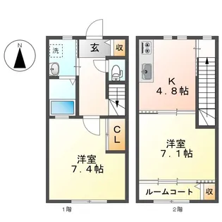 岡山県倉敷市酒津【一戸建】の間取り