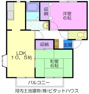 サンプレイスジョウナン A【2階】の間取り