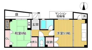 ハイツ紫明【1階】の間取り
