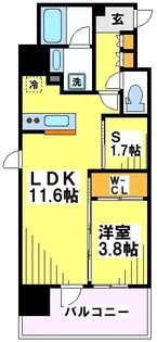 東京都杉並区下高井戸1【マンション】の間取り