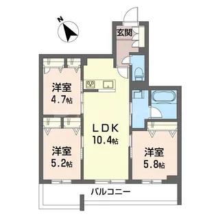 ルル・アルエット【3階】の間取り