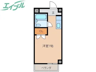 1Rの間取り画像