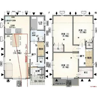 東京都足立区舎人1【一戸建】の間取り