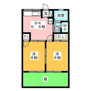 コーポサンライズB棟【1階】の間取り