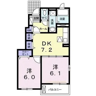 ヴィラ・グレイスフル A【1階】の間取り