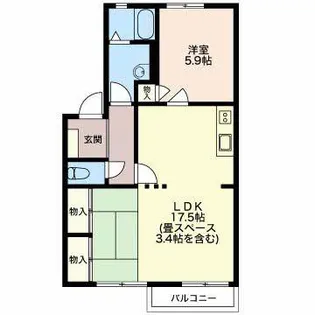 静岡県浜松市浜名区新都田3【アパート】の間取り