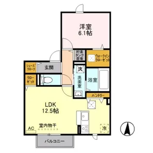 CASA泉 A【1階】の間取り