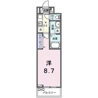 フォレスト佐貫【3階】の間取り