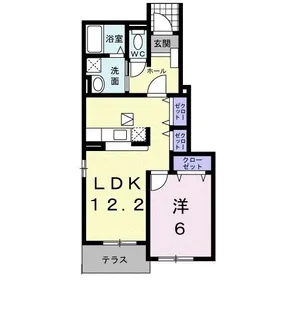 愛知県一宮市今伊勢町馬寄字若宮【アパート】の間取り