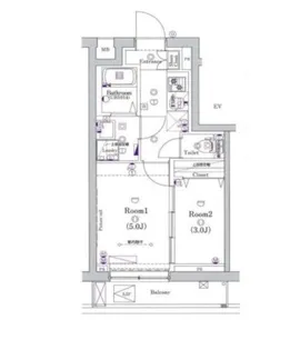 ガリシア矢口渡【2階】の間取り