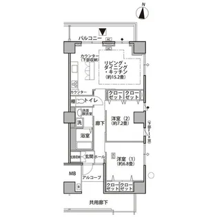 東雲キャナルコートCODAN21号棟【10階】の間取り