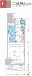 GENOVIA田端IIgreen veil【14階】の間取り