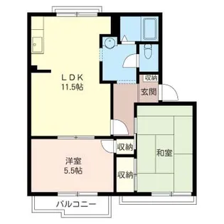 シャトーレ海老名【2階】の間取り