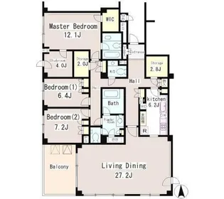 大山パークヒルズ【3階】の間取り