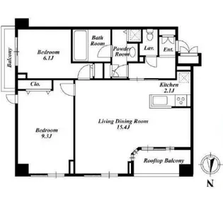 KDXレジデンス半蔵門【8階】の間取り